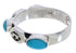 Southwest Sterling Silver Turquoise Stackable Ring Size 6-1/4 UX34677